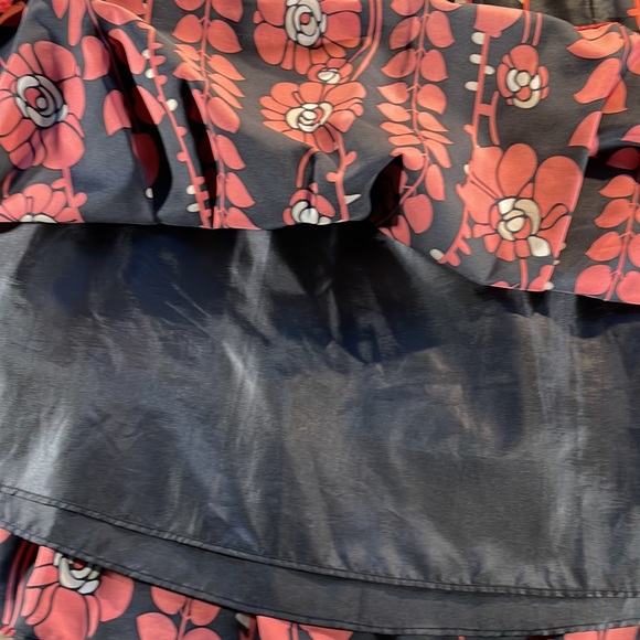 Mossimo Floral Satin Pleaded Aline Skirt - Picture 5 of 7